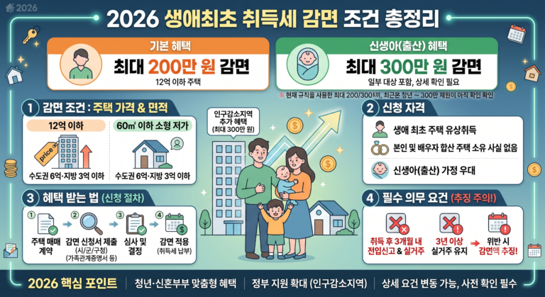 생애최초 취득세 감면